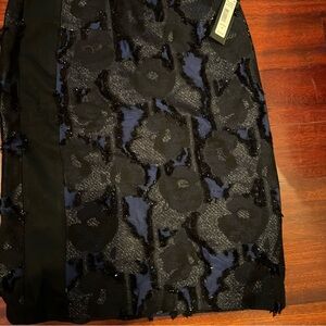 Badgley Mischka black and blue skirt size 6